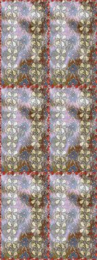 Kusursuz çiçek deseni. Raster illüstrasyonu. Asya tekstil tarzında. Raster illüstrasyonu. Tarafsız ve gri renkte çiçekler.