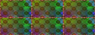 Çiçekler suluboya tarzında yeşil ve kahverengi renklerde. Yeşil ve kahverengi renkli çiçeklerle kusursuz çiçek deseni..