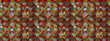 Tekstil, kumaş, kapaklar, duvar kağıtları, baskı, naylon, koleksiyon defteri, örgü, dekupaj için güzel bir eskiz. Millefleur 'lar. Küçük kahverengi çiçekli oldukça eski bir besin torbası deseni..