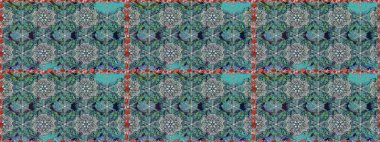 Karalama çiçekleri kusursuz desen. Mavi el çizimi desen. Sanat çiçeklere ilham verir ve arka planda izler bırakır. Raster deseni.