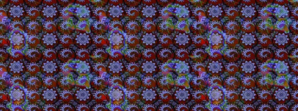 Raster illüstrasyonundaki çiçek desenli çizim. Renkli çiçekler.