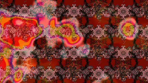 Kullanılabilir Tekstil, tebrik kartı, boyama kitabı, telefon durumda yazdırma için. Raster kına dövme tarzı. Etnik Mandala süsleme. Hint çiçek desenli madalyon desen.