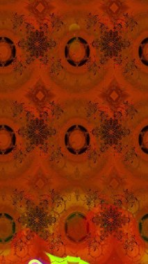 Çiçek duvar kâğıdı. Çiçek arkaplan. Kahverengi ve turuncu renkli şirin tekstil. Raster illüstrasyonu. Renkli çizim deseni.