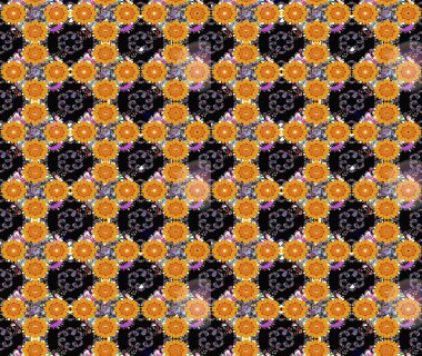 Siyah çiçekli bahar çiçekleri. Küçük renkli çiçekler. Küçük çiçekte güzel bir desen. Motley illüstrasyonu. Moda baskıları için zarif bir şablon.