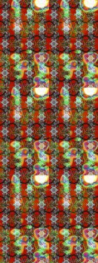 Tomurcukları çiçek olan sevimli bir çiçek deseni. Eskiz geçmişi. Raster. Eski usul. Kumaş, tekstil, duvar kağıdı baskısı için. Raster illüstrasyonu.