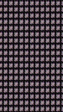 Varicoloblack Raster çizimi. Bir sürü siyah ve soyut çiçekli tropik eskiz deseni. Küçük çiçekte sevimli çiçek deseni var..