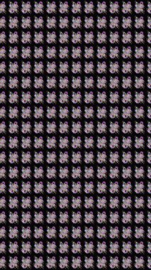 Varicoloblack Raster çizimi. Bir sürü siyah ve soyut çiçekli tropik eskiz deseni. Küçük çiçekte sevimli çiçek deseni var..