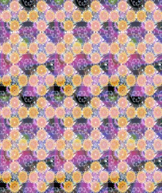 Düz Çiçek Elementleri Tasarımı. Renkli Bahar Teması eskiz kalıbı. Raster illüstrasyonundaki çiçek desenli çizim. Güzel kumaş deseni.