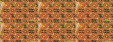 Şam, tasarım için kusursuz desen. Kahverengi renklerde, altın elementlerle pürüzsüz desen.