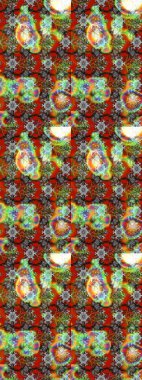 Anti-stres için soyut örnek sayfası. Raster illüstrasyonu. Gri, kahverengi ve yeşil renklerde.