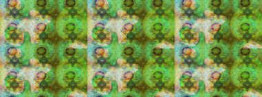 Raster illüstrasyonu. Çiçekli tebrik kartı. Yeşil renklerde. Suluboya çiçek buketi. Doğum günü kartı ya da düğün davetiyesi. Çiçek arka planı.