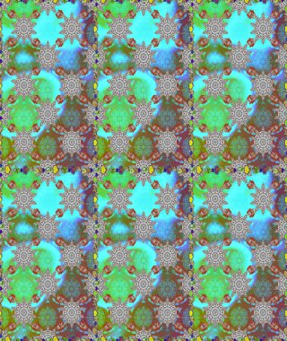 Raster illüstrasyonu. Küçük çiçekli şirin bir desen. Çiçek ve yapraklı çiçek deseni.