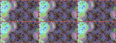 Raster. Nötr ve menekşe renkleri üzerinde güzel çiçekler olan kusursuz desen, suluboya çiçek deseni, duvar kağıdı, kart veya kumaş için fayanslı.