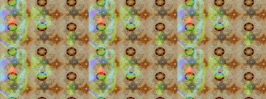 Tarafsız, tarafsız. Retro tekstil tasarım koleksiyonu. El çizimi çiçek unsurları olan soyut çizim raster deseni. Çiçekli ipek eşarp. 1950 'ler-1960' lar motifleri.