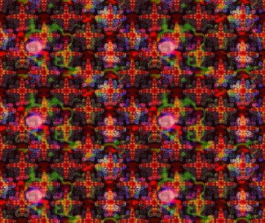 Raster illüstrasyonu. Güzel karalamalı çiçek desenli çizim. Güzel kumaş deseni. Küçük çiçekte sevimli çiçek deseni var..