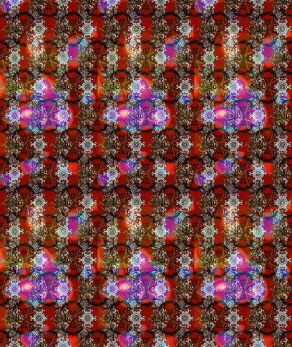 Raster illüstrasyonu. Çizim çiçek deseni duvar kâğıdı olarak kullanılabilir. Kahverengi renkte çiçekler.