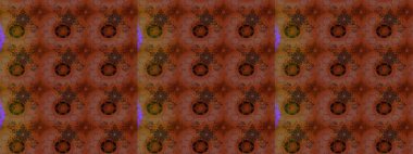 El çizimi çiçekli soyut çizim kalıbı. Kahverengi renkli çiçekler. Raster illüstrasyonu.