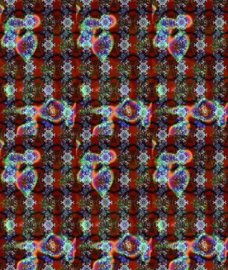 Çiçekler suluboya tarzında kahverengi, kırmızı ve gri renklerde. Raster illüstrasyonunda çiçek deseni çizimi.