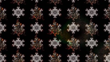 Soyut etnik raster çizim kalıbı. Vadinin çiçekleri siyah renklerde. Çiçekler..