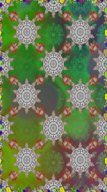 Küçük çiçekteki kusursuz desen. Raster illüstrasyonu. Hoş bir çiçek geçmişi var. Güzel kumaş deseni.