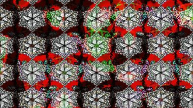 Düz Çiçek Elementleri Tasarımı. Siyah renkli çiçekler. Renkli Yaz Temalı eskiz kalıbı. Raster illüstrasyonunda çiçek deseni çizimi.