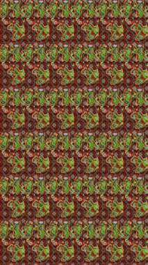 Renkli Bahar Teması eskiz kalıbı. Düz Çiçek Elementleri Tasarımı. Çiçek deseni. Chichi 'nin kumaş kalıbını çiz. Raster illüstrasyonu.