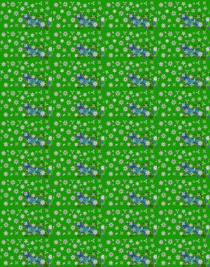 Raster illüstrasyonu. Asya tekstil tarzında. Yeşil renkli çiçekler. Çiçek desenli çizim. Renkli Bahar Teması eskiz kalıbı. Düz Çiçek Elementleri Tasarımı.