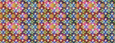 Raster Güzel kumaş deseni. Raster suluboya deseni, narin çiçekler, tarafsız çiçekler, tebrik kartı şablonu..