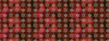 Raster illüstrasyonu. Anti-stres için soyut örnek sayfası. Kahverengi ve kırmızı renklerde.