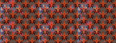 Tekstil, tebrik kartı, boyama kitabı, telefon kılıfı baskısı için kullanılabilir. Kızılderili desenli desenli desenli şal deseni. Etnik Mandala süsü. Raster Henna dövme stili.