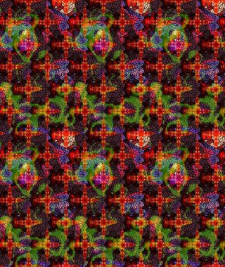 Çiçek ve yapraklı çiçek deseni. Raster illüstrasyonu. Küçük çiçekli şirin desen.