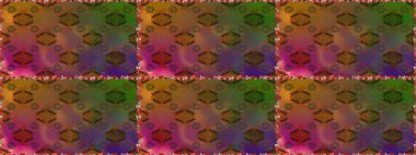 Çiçek izi. Suluboya kusursuz desen. Çiçekler suluboya tarzında kahverengi ve yeşil renklerde.