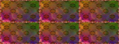 Çiçek izi. Suluboya kusursuz desen. Çiçekler suluboya tarzında kahverengi ve yeşil renklerde.