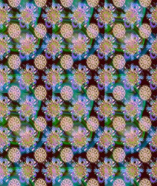 Tarafsız renklerde bahar çiçekleri. Yaprak ve çiçeklerin suluboya resimleri, tarafsız renklerde çizimler. Raster illüstrasyonu.