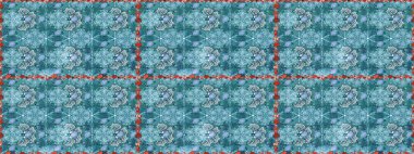 Raster düz çiçekleri pürüzsüz desen. Mavi renkli çiçekler. Tasarım hediye paketi, tebrik kartları, posterler ve afiş tasarımı.