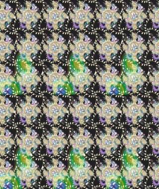 Raster. Renkli Bahar Teması eskiz kalıbı. Düz Çiçek Elementleri Tasarımı.