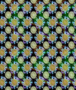 Çiçeksiz desenli arka plan, yaz çiçekleri. Renkli Bahar Temalı Kusursuz Arkaplan. Tarafsız ve yeşil renklerde çiçekler. Düz Çiçek Elementleri Tasarımı.