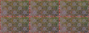 Kahverengi ve gri renklerde etnik çiçeklerle kusursuz bir desen. Raster Çiçek İllüstrasyonu güzel tekstil..