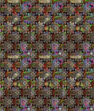 Raster suluboya çiçek deseni, narin çiçekler, gri çiçekler, tebrik kartı şablonu. Güzel kumaş deseni.