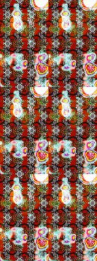 Tony 'nin kumaş kalıbını çiz. Modaya uygun kumaş deseni. Raster illüstrasyonu. Küçük çiçekte sevimli çiçek deseni var..