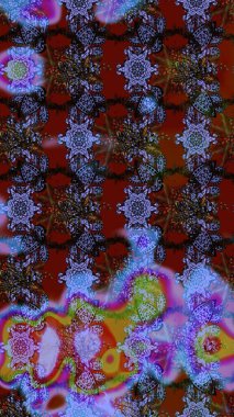 Hoş bir çiçek geçmişi var. Güzel kumaş deseni. Raster illüstrasyonu. Küçük çiçekte çizim deseni.