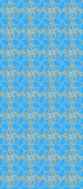 İslami süslemeli soyut arkaplan, Arap geometrik dokusu. Renkli arkaplan üzerine döşenmiş motif. Tarafsız, mavi ve bej renkli resimler. Kusursuz desen. Raster.