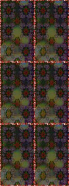 Yapraklı kusursuz desen. Davetiye ve kartpostal tasarımı için dekoratif çiçek unsurları. Tekstil için figür. Şirin, zarif çiçekler Raster illüstrasyonu. Poster veya kapak için arkaplan.