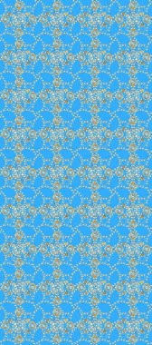 İslami süslemeli soyut arkaplan, Arap geometrik dokusu. Renkli arkaplan üzerine döşenmiş motif. Tarafsız, mavi ve bej renkli resimler. Kusursuz desen. Raster.