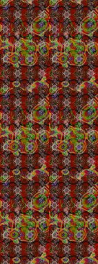 Soyut çiçek çizim kalıbı arka planı. Raster illüstrasyonu. Raster deseni. Küçük çiçekteki sevimli çiçek deseni. Kahverengi renklerde.