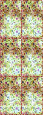 Raster resim. Çiçek desenli çiçek ve yaprakları ile. Sevimli küçük çiçek desenle.