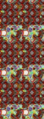 Gri, kırmızı ve kahverengi renklerde. Çiçek buketleriyle klasik bir eskiz şekli. Raster illüstrasyonu.