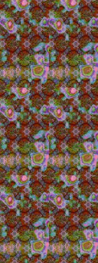 Küçük çiçekte güzel bir desen. Küçük renkli çiçekler. Robot resim. Çiçekli bahar çiçekleri. Motley illüstrasyonu. Moda baskıları için zarif bir şablon.