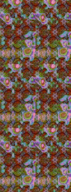 Küçük çiçekte güzel bir desen. Küçük renkli çiçekler. Robot resim. Çiçekli bahar çiçekleri. Motley illüstrasyonu. Moda baskıları için zarif bir şablon.