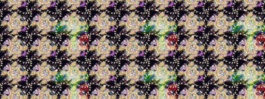 Siyah renkli çiçekler. Çiçekli karalama şeklinde Raster çiçek deseni. Nazikçe, güzel çiçek arkaplanı..